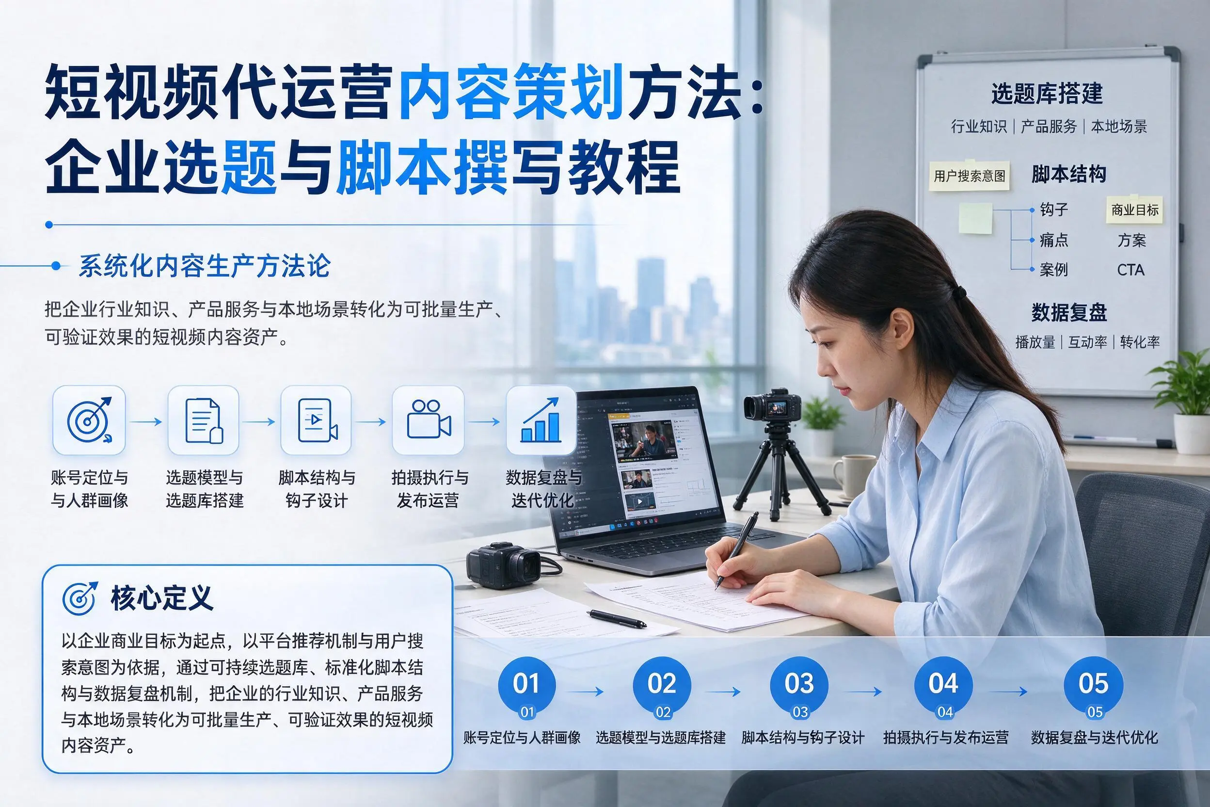 短视频代运营内容策划方法：天门企业选题与脚本撰写教程