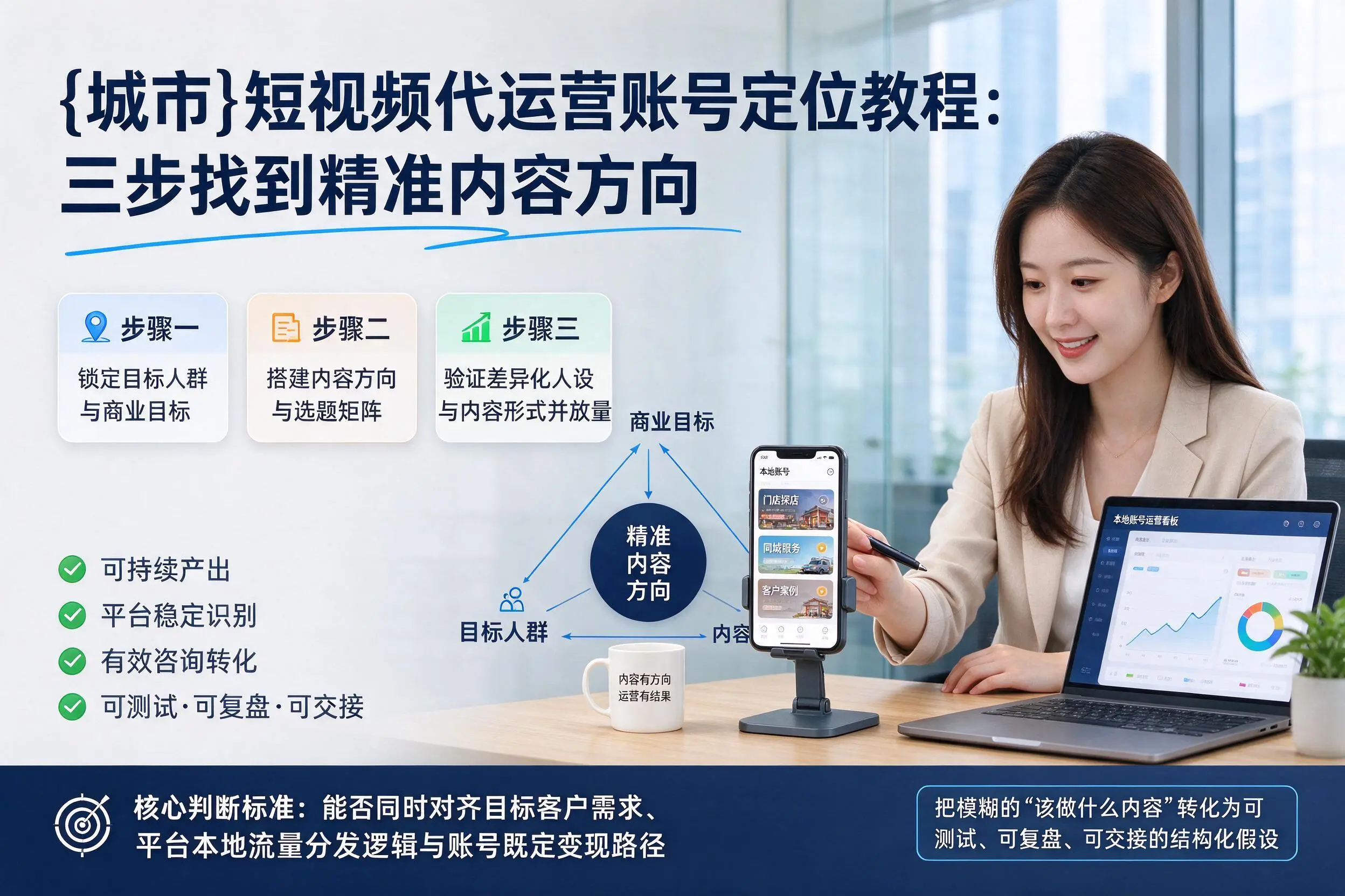 天门短视频代运营账号定位教程：三步找到精准内容方向