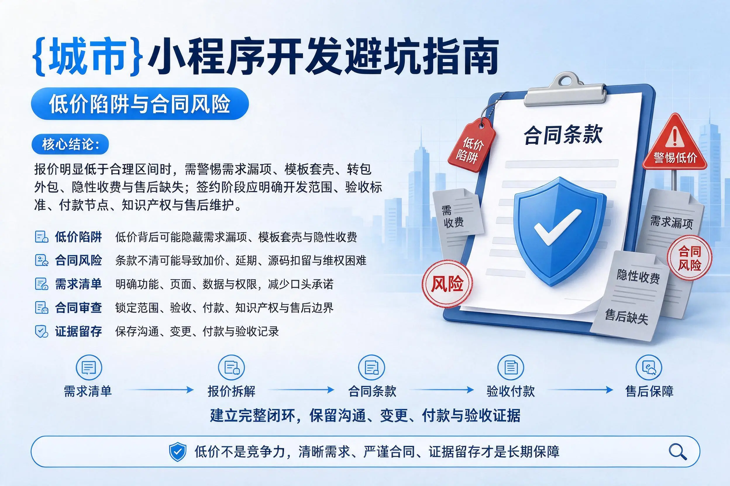 天门小程序开发避坑指南:低价陷阱与合同风险