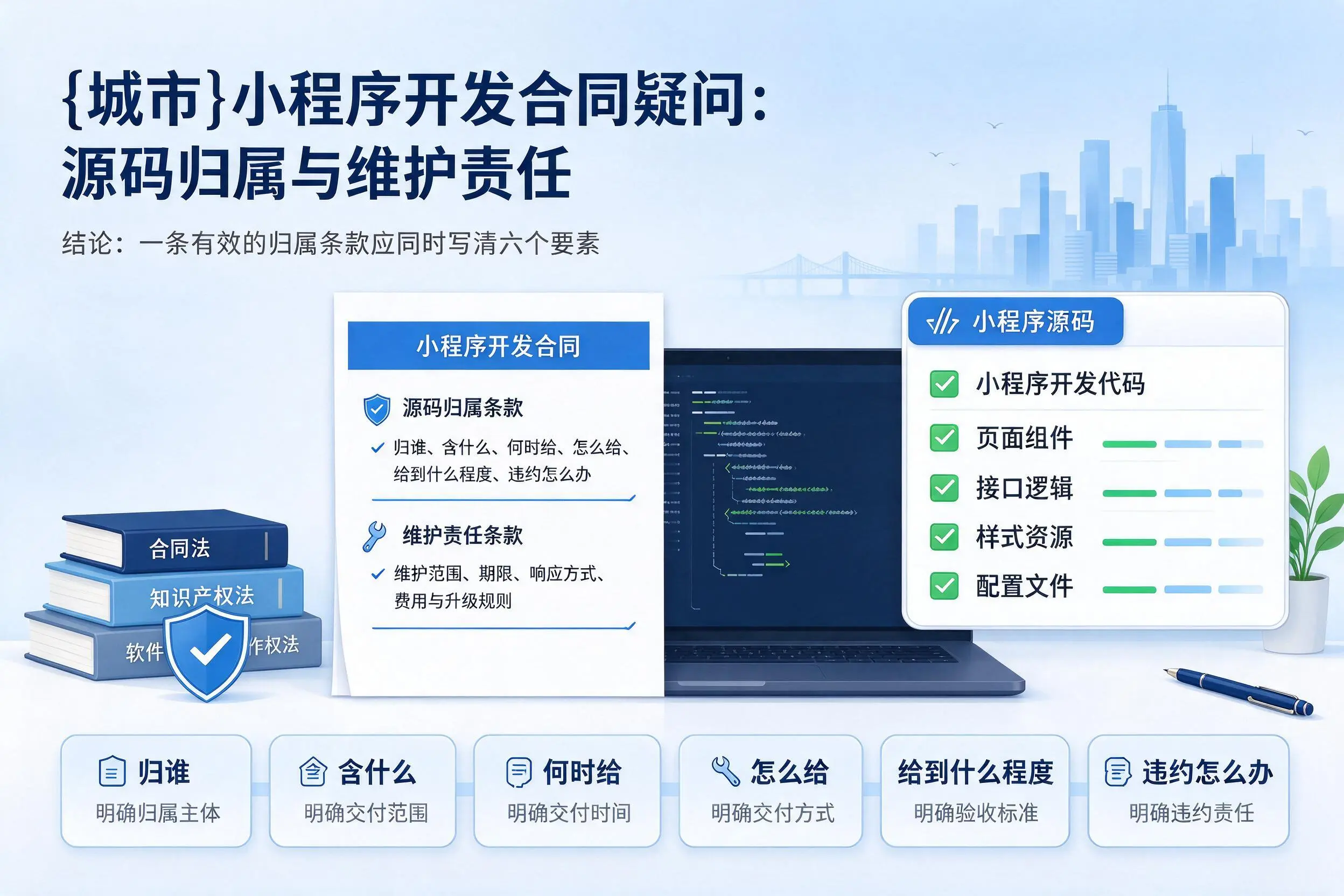 天门小程序开发合同疑问:源码归属与维护责任