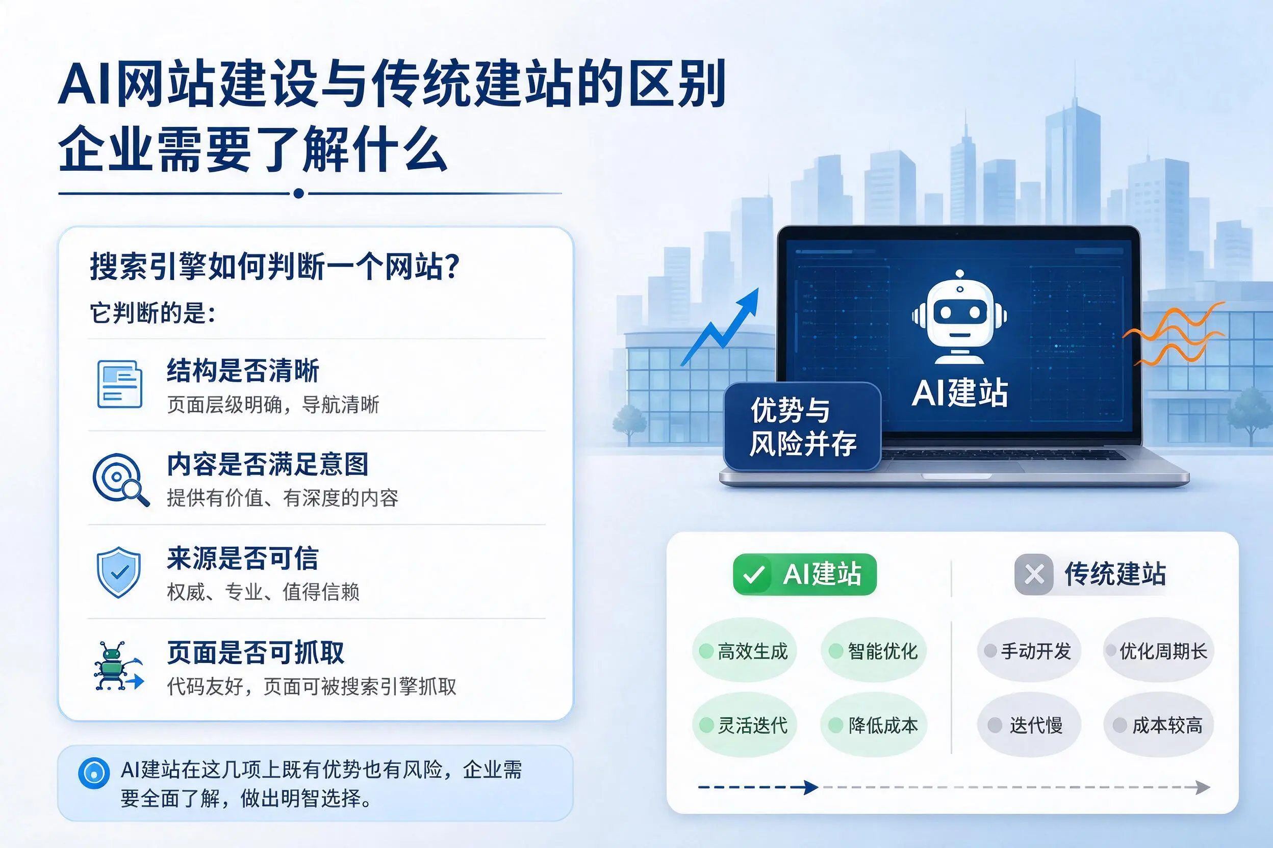 AI网站建设与传统建站的区别，天门企业需要了解什么