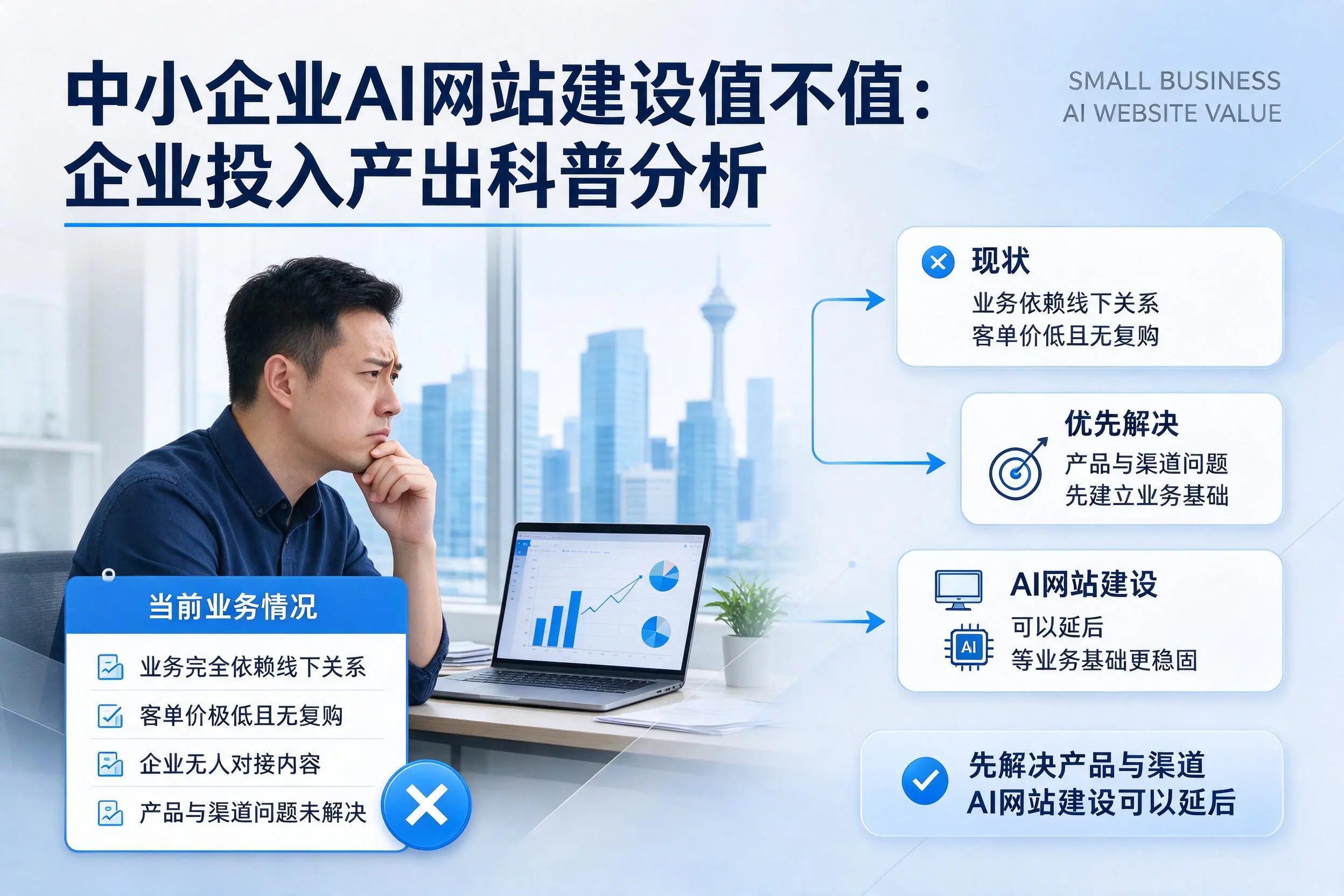 中小企业AI网站建设值不值：天门企业投入产出科普分析