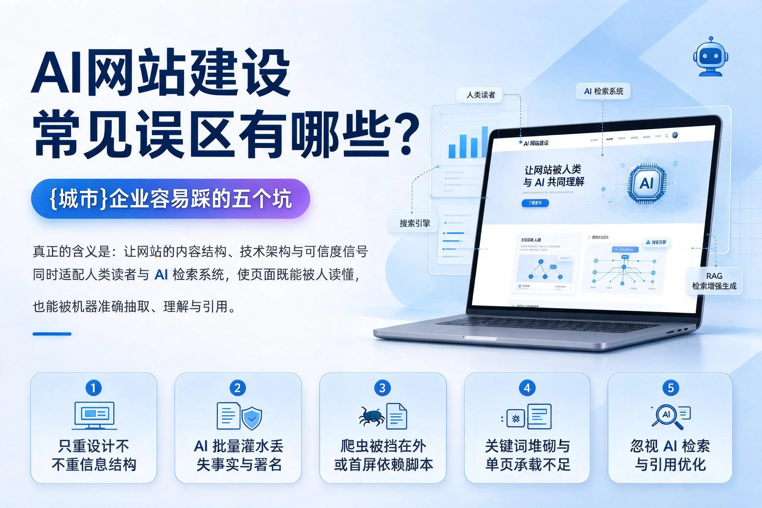 AI网站建设常见误区有哪些？天门企业容易踩的五个坑
