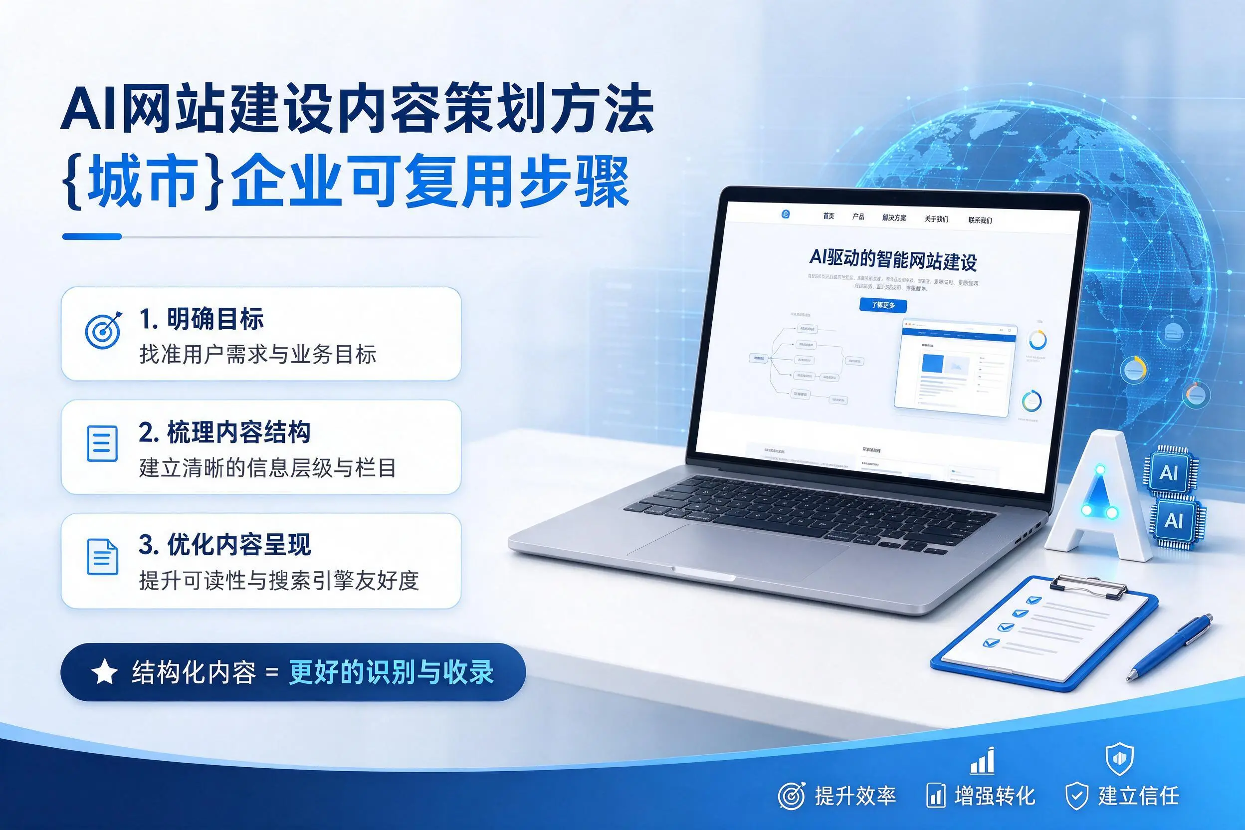 AI网站建设内容策划方法,天门企业可复用步骤