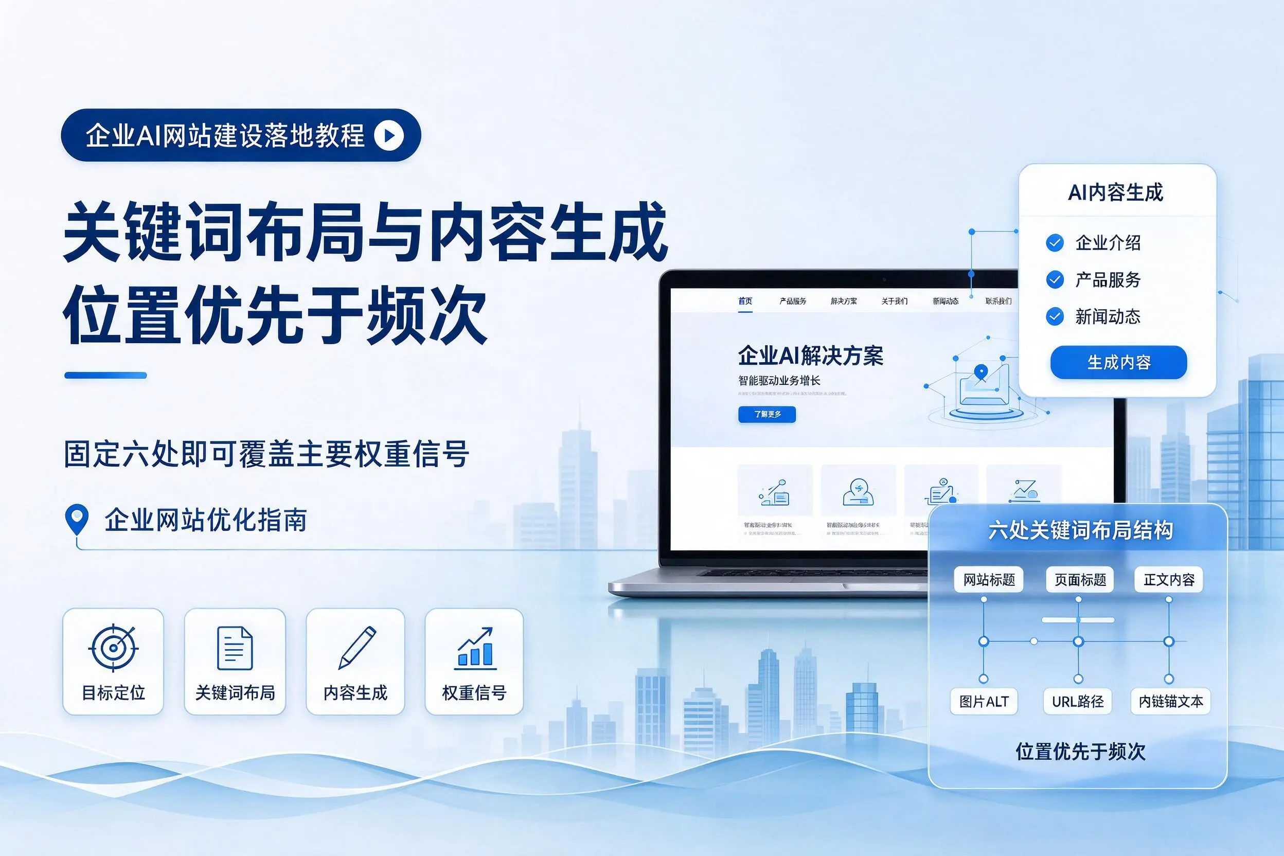 天门企业AI网站建设落地教程:关键词布局与内容生成