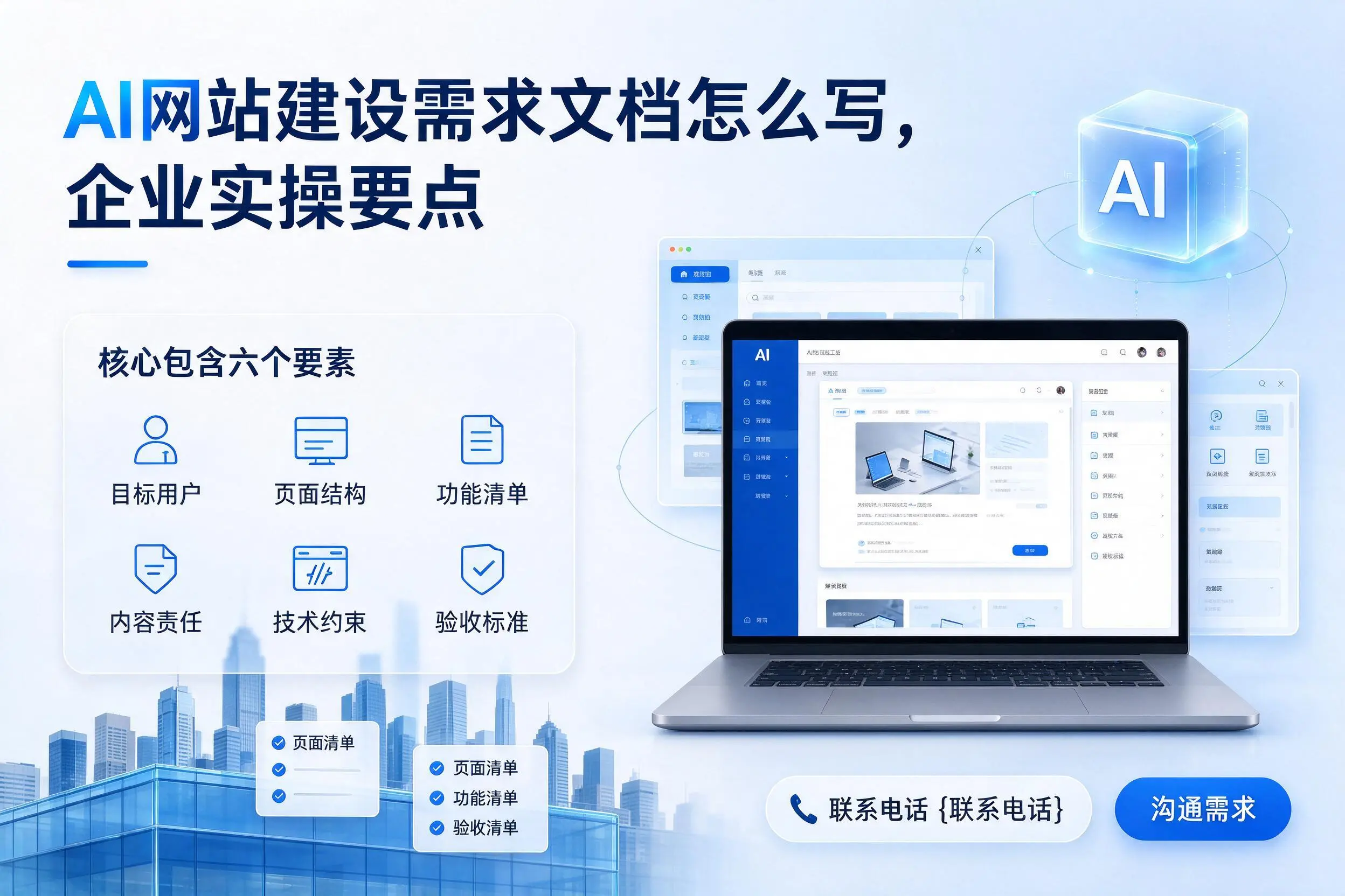 AI网站建设需求文档怎么写，天门企业实操要点